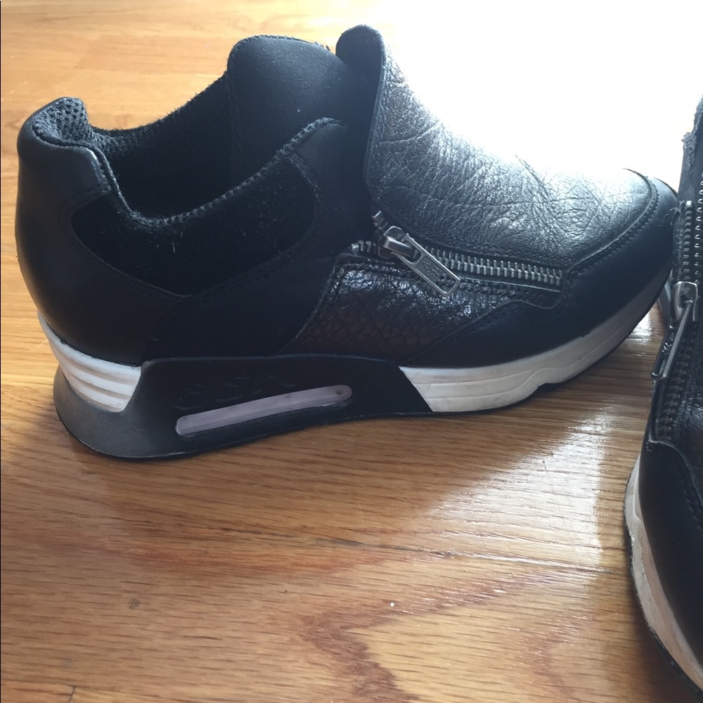 Black & white Ash sneakers with side zips - 7